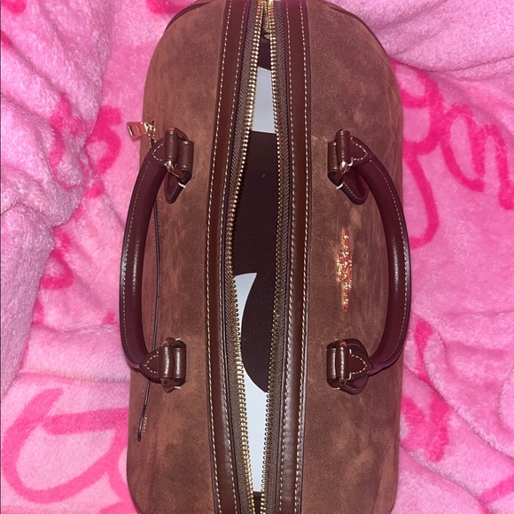 Coach Suede Large Rowan Handbag - Picture 7 of 9